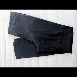 black satin high waisted pants
